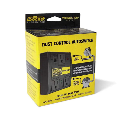 Packaging of Automatic Vacuum Switch For Two Tool Setup With Seven-Second Delay Shutoff Auto On Off Mode For Shop Vac Dust Collectors