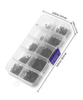 1000-Piece Small Round Head Self-Tapping Screws Set M1.3 M1.4 M1.5 for PCB Electronics in carry box