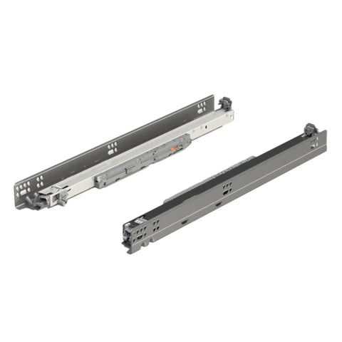 21 Inch Undermount Drawer Slides With Soft Close Action, Full Extension Cabinet Runners For Wood Drawers, smooth steel hardware.