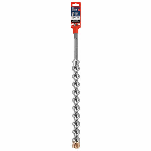 SpeedX SDS Max Rotary Hammer Bit With Four Cutter Head And Carbide Tip For Fast Drilling Beast Mode Power shown with packaging.