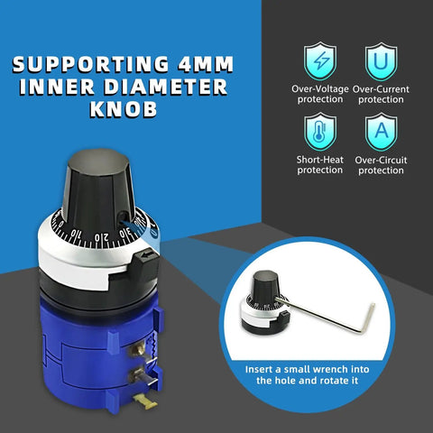 Pro Grade 10 Turn 1K Ohm Rotary Potentiometer With Wire Wound Precision For DIY Audio And Electronics Projects 3590S-2-102L
