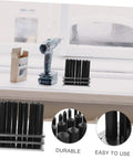 28 Piece Cylindrical Punch Set for Woodworking and Metal Drilling with drill kit on windowsill, DIY friendly