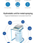 Hydrostatic unit for metal spraying with LED digital display and metal base designed for laboratory use.