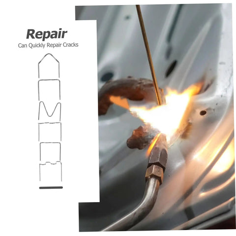 600Pcs Car Repair Welding Staples Kit Assorted For Bumper Repair Easy To Use Welding Staples For Quick Crack Fix in use