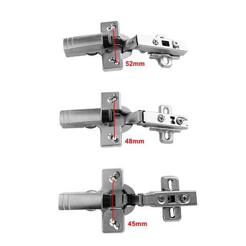Soft Close Dampers For Kitchen Cabinets And Furniture Hinge Cup Add On Kit Pack Of 8 With Infinitely Adjustable Setting Wheel For Quiet No Slam Full Overlay Doors Hole Spacing 45mm 48mm 52mm Screws Included showing hinge cup sizes