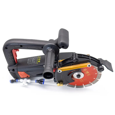 Pro Grade 8 Inch Electric Concrete Saw 4800W Wall Chaser Cutter with 8 Inch Blade for Wet and Dry Use, Dust Control, and Water Pump