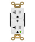 Heavy Duty Hospital Grade Outlet And Industrial Duplex Receptacle 20A 125V 5-20R with impact resistant cover, front view