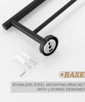 Dope Matte Black Bathroom Accessories Set 24 Inch Double Towel Bar Wall Mounted SUS304 Stainless Steel Hardware Mounting Kit