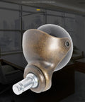 4pcs Inch Antique Bronze Ball Caster Wheel Swivel Chair Furniture close-up view showing wear-resistant design and metal stem.