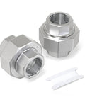 Two Pack 304 Stainless Steel Union Fittings Three Quarter Inch NPT Female Cast Pipe Connector For Industrial Plumbing