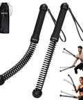Two Pack Cordless Ropeless Battle Ropes For HIIT And Cardio, Portable Full Body Workout Tool With Non Slip Spiral Handles
