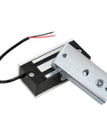 Heavy Duty 130 Lbs Electric Magnetic Lock For Single Door Access Control 12V Fail Safe Stainless Steel Compact Design shown with wiring and armature.