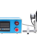 Heavy Duty Digital Length Meter Counter With Tracking Wheels, displays measurements, suitable for textile printing businesses.