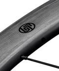 Close-up of Routte Carbon Road Wheelset 700C Ultralight Disc And Rim Brake Clinchers Tubeless Ready D45 R45 showing durable carbon rim