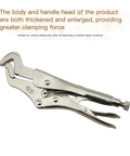 Curved Jaw Locking Pliers That Are A Total Game Changer For Welding Pros, heavy duty clamp with thickened jaws for enhanced grip.