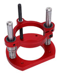 Router Lift Base With Two Jaw Clamping For Dead On Height Adjustments Of Trimming Machines, Fits 64 To 66 Millimeter Diameter Motors, 70 Mm Stroke, Includes Crank Handle, Woodworking Table Insert Plate red aluminum lift base
