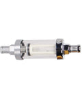 Universal Fuel Pump Filter Clear View Glass Visual Check 200 Mesh Inlet And Outlet Fits Three Eighths Inch Hoses plug and play