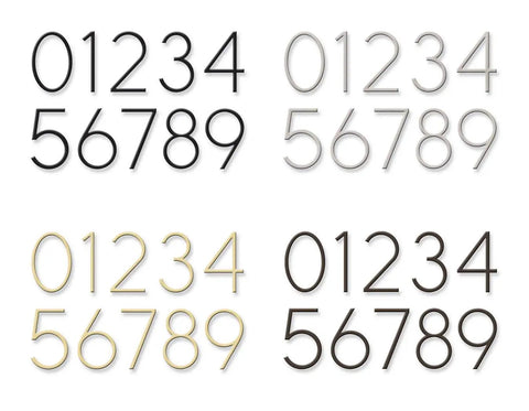 Floating 5 Inch Black Zinc Die Cast Address Number For Front Door, Mailbox, Wall And Exterior Display With Flush Or Floating Mount