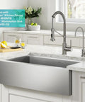 Modern kitchen with Purita No Lead Kitchen Water Filter Faucet With Spot Free Stainless Steel Finish Stand Alone Beverage Faucet