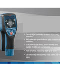 Heavy Duty Digital Wall Scanner Finds Studs Pipes And Cables With No Sweat Dual Battery Center Detection Tool with LCD display.