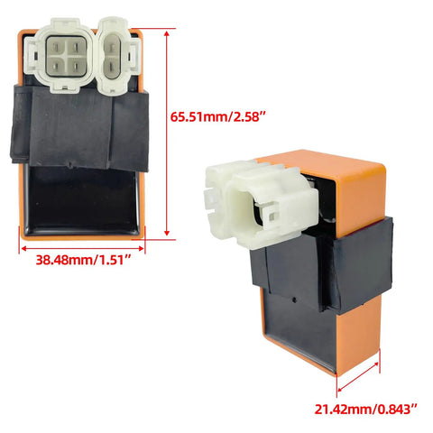 All In One Ignition Kit For GY6 125cc Engines - 6 Pin AC CDI Box showing dimensions
