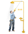 Heavy Duty Emergency Shower And Eyewash Station 304 Stainless Steel Built Tough Safety Combo OSHA Approved in use