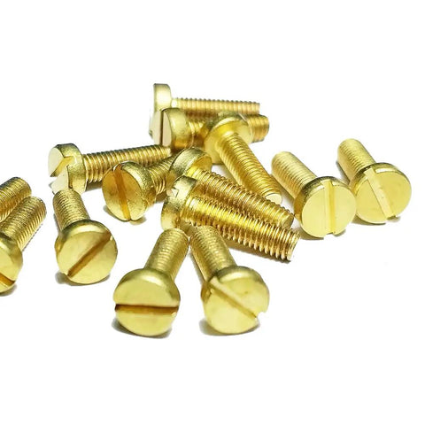 M3x5mm Slotted Cheese Head Machine Screws Milled From Solid Brass, No Nonsense Build For Rapid Weekend Projects, 50 Piece Box of Fasteners