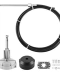 Pro Grade Boat Steering Kit With 14 Ft Steering Cable For Outboard Motors Standard Tapered Shaft Three Quarter Inch Universal Steering System For Yachts And Fishing Boats Durable Alloy Rudder For Smooth, Responsive Handling On The Water components