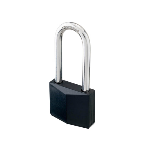 Outdoor Rustproof Covered Brass Padlock With Stainless Steel Long Shackle Keyed Lock For Gate Fence Hasp Cabinet
