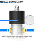 Quarter Inch NPT 304 Stainless Steel Electric Solenoid Valve Normally Closed for Water Air Diesel 110V AC