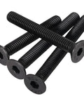 Flat Head Hex Bolt Nut Set Kit M2 Through M6 Black Grade 10.9 Steel Countersunk Socket Screws For DIY Metalworking Projects And Your Go-To Heavy Duty Fastening For Automotive And Home Projects And Quick Install Applications. black countersunk socket bolts with hex drive