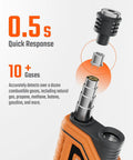 Top Notch Rechargeable Gas Leak Detector With 12 Inch Extendable Probe For Homes And RV Locks Out Natural Gas And Propane Leaks With Straight Fire Accuracy And Built In Flashlight For Worry Free Vibes with quick response feature.