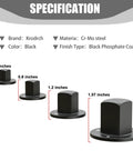 Huge Low Profile Impact Socket Adapter Kit For Tight Spaces, Cr-Mo steel, 4 magnetic converter sizes shown with dimensions