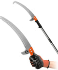 Lightweight Manual Pole Saw Extension For Tree Pruning 10 Foot Reach Stainless Steel Blade Easy Cut Rust Resistant