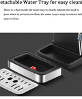 Detachable water tray of Straight Up Bean To Cup Semi Automatic Espresso Maker With Inline Milk Frother for easy cleaning.