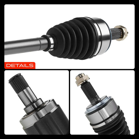 Close-up of CV Axle Shaft Assembly for Honda Accord 2003 2007 Front Left Driver Side Automatic Transmission L4 2.4L details.