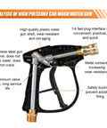 High Pressure Car Wash Gun With 4350 PSI Max Quick Connect One Quarter Inch Outlet And Five Nozzles for auto cleaning, interior view