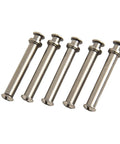 Top Notch Metal Fishing Reel Handle Shaft Rocker Arm Replacement Part In Shiny Silver Tone 28.9x4mm With Screws, five metal pins