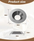 Size illustration for 10 Pcs 16Mm Round Tungsten Carbide Indexable Lathe Tool Bits 30 Degree Rake Angle 5/8 Inch Diameter.