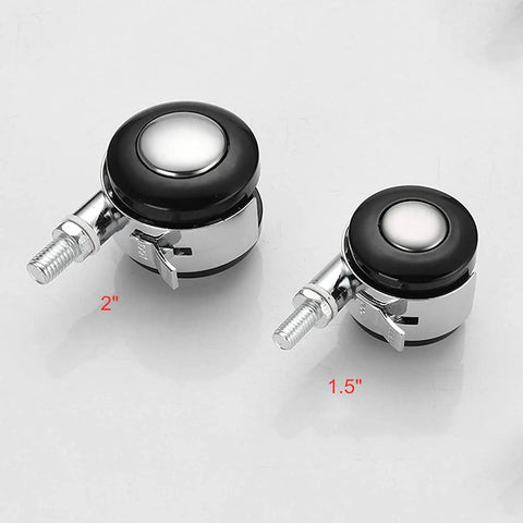 Slick Silent Swivel Casters Replacement Office Chair Wheels Heavy Duty 1.6 Inch Plastic Rollers For Hardwood Floors Twin Set
