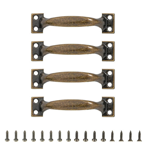 Pack Of 4 Bow Shaped Gate Handles For Wardrobes Cabinets Drawers And Fences Metal Pull Handles With Easy Install For Barn Doors Garage Cabinets Furniture