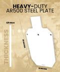 Heavy Duty AR500 Steel Silhouette Targets 12x20 2 Pack For Rifle And Pistol Range Practice Three Eighths Inch Thick Laser Cut Plates