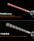 WildBossy 10-pc concrete carbide drill bit set with hex shanks; orange-striped bit.