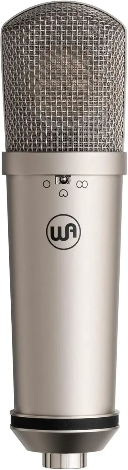87 Style Large Diaphragm Condenser Microphone With Shock Mount Nickel Finish Delivers Dope Studio Grade Sound For Vocals front view