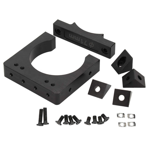 Top Shelf CNC Spindle Motor Mount Bracket For 71mm Collets Rock Solid Cast Aluminum Clamping Plate with screws and accessories.