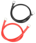 Top Shelf 6 AWG Battery Cable Kit Twenty Inches Of Pure Oxygen Free Copper Wire Paired With Sturdy Three Eighths Terminal Lugs in red and black.