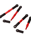7075 Aluminum Toe Link And Push Rod Set For 1 Sixteenth Slash RC Truck Upgrade Replaces 7038 And 7018 Red Finish Durable Precision Wheel Alignment With Hardened Joint Bearings