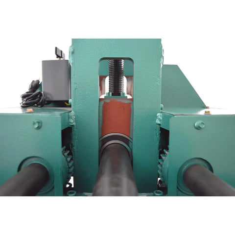 1.5KW Electric Pipe Bender 110V 60Hz Loaded With 9 Round And 8 Square Dies showing internal mechanism for bending metal tubes.