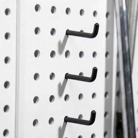Heavy Duty Four Inch Pegboard Hooks For Three Eighths Inch Square Holes One And A Half Inch Spacing Steel Garage Wall Organizer