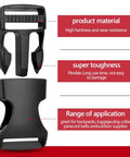 1 Inch Black Plastic Quick Release Parachute Buckles 30 Pack for Backpack Straps and Webbing Belts with usage details